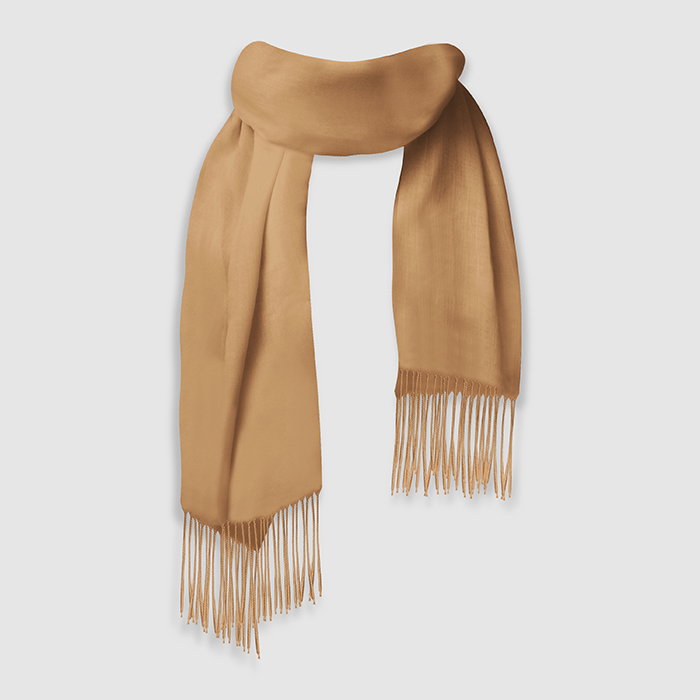 cashmere silk scarf beige