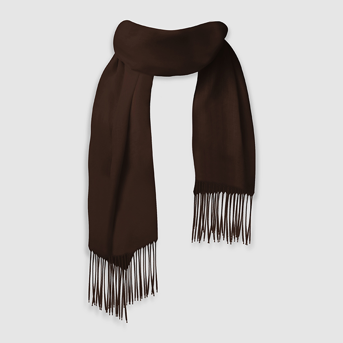 cashmere silk scarf brown