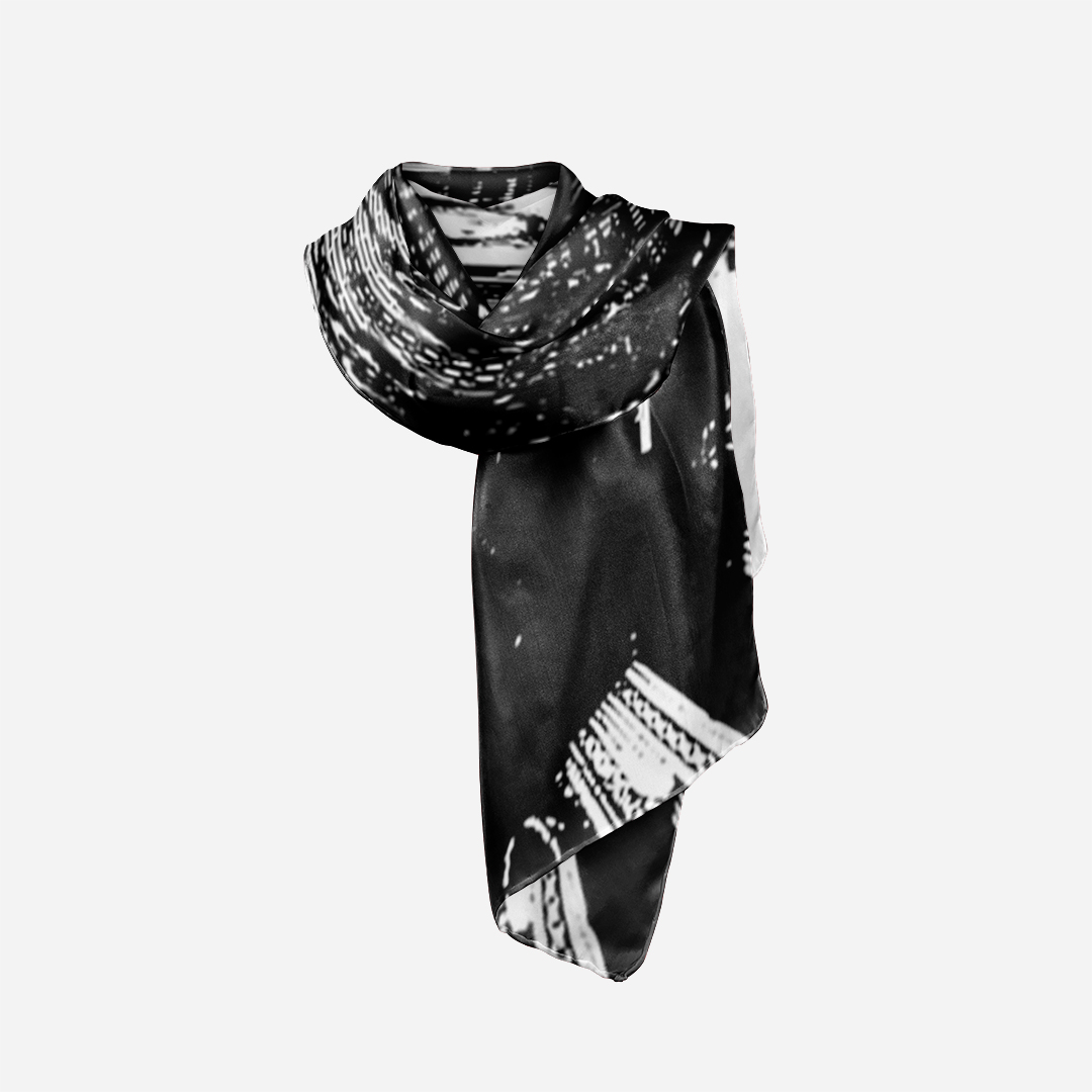 black and white scarf for sale